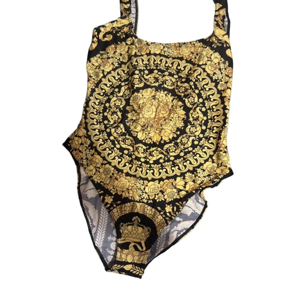 Versace Black and Gold Swimsuit